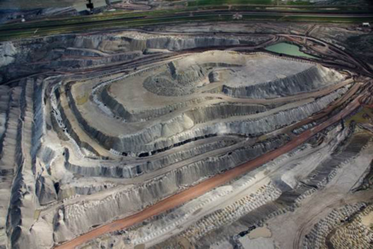 Black Thunder Coal Mine aerial view
