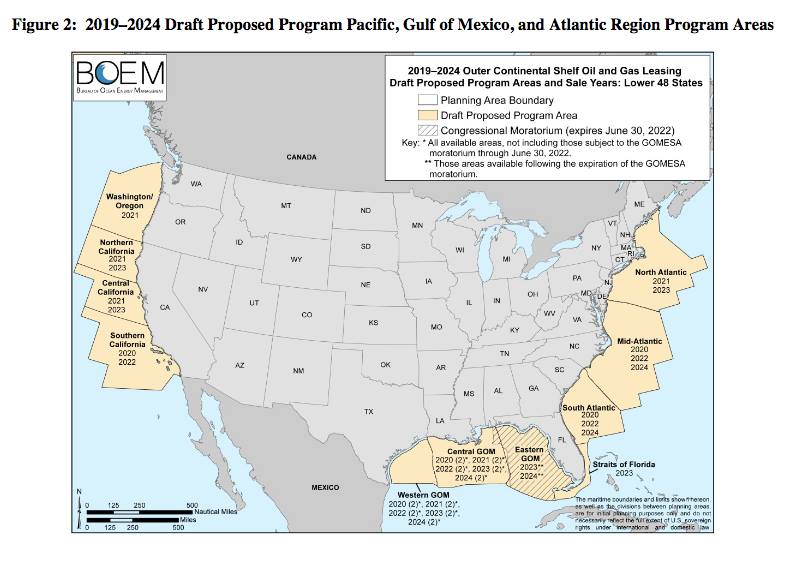 US plans to lease most offshore areas for oil and gas