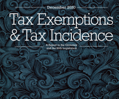 Cover image to TX 2020 tax exemptions and tax incidence report