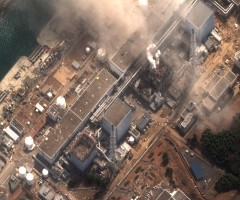 Fukushima power plant after explosions, March 2011