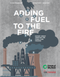Cover to Adding Fuel to the Fire report on ECA support to fossil fuels