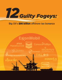 Cover to NGO report examining offshore tax breaks to oil and gas companies in 2021